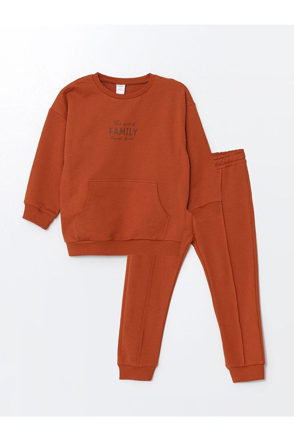 LC Waikiki LC Waikiki Lw - Crew Neck Long Sleeve Basic Baby Boy Sweatshirt and Tracksuit Bottom 2-Pack