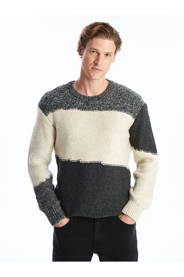 LC Waikiki LC Waikiki Lw - Crew Neck Long Sleeve Color Block Men's Knitwear Sweater