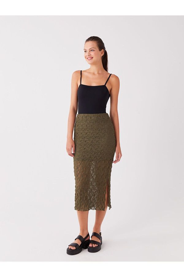 LC Waikiki LC Waikiki Lw - Extra Tight Fit Self Patterned Women's Skirt