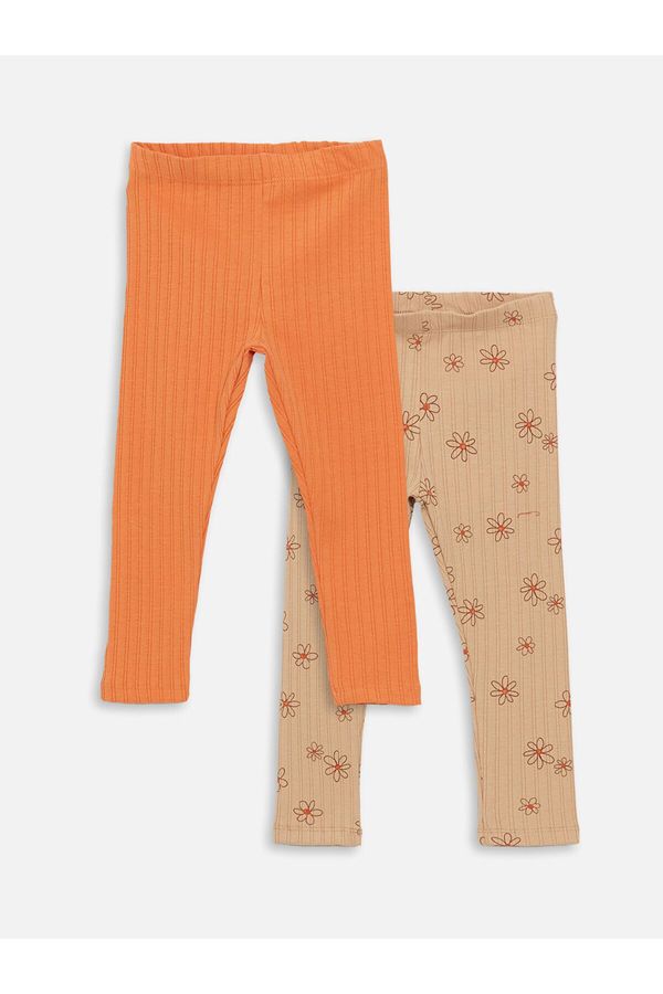 LC Waikiki LC Waikiki Lw - Patterned Baby Girl Tights with Elastic Waist, Pack of 2