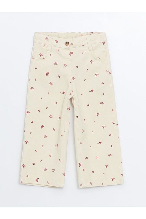 LC Waikiki LC Waikiki Lw - Printed Baby Girl Trousers with Elastic Waistband