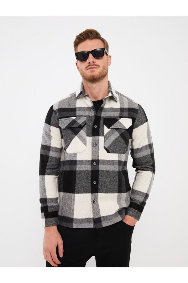 LC Waikiki LC Waikiki Men's Casual Fit Long Sleeve Plaid Plaid Lumberjack Shirt Jacket