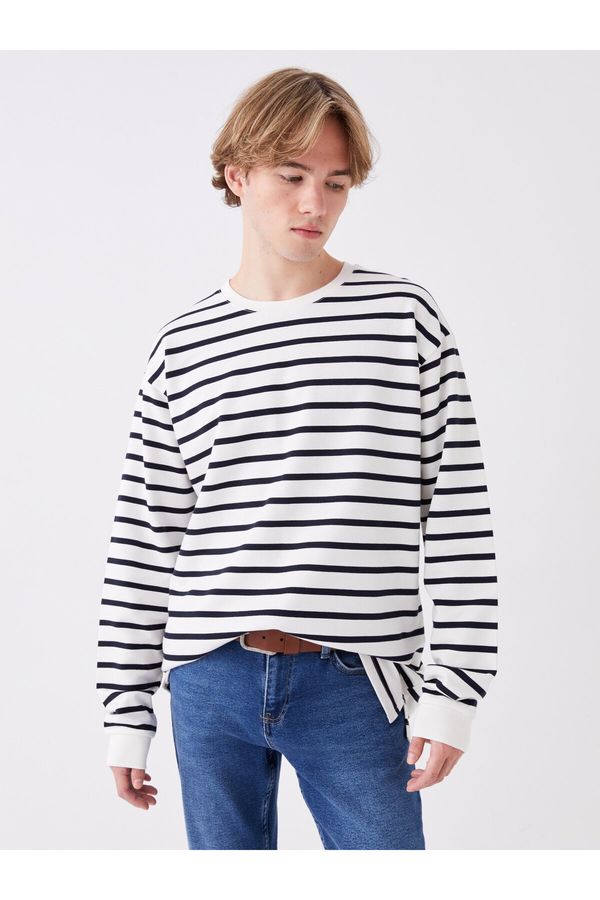 LC Waikiki LC Waikiki Men's Crew Neck Long Sleeve Striped T-Shirt