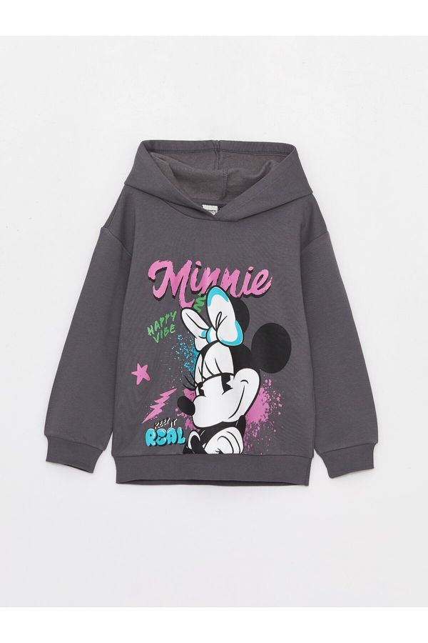 LC Waikiki LC Waikiki Minnie Mouse Printed Long Sleeve Girls' Hoodie