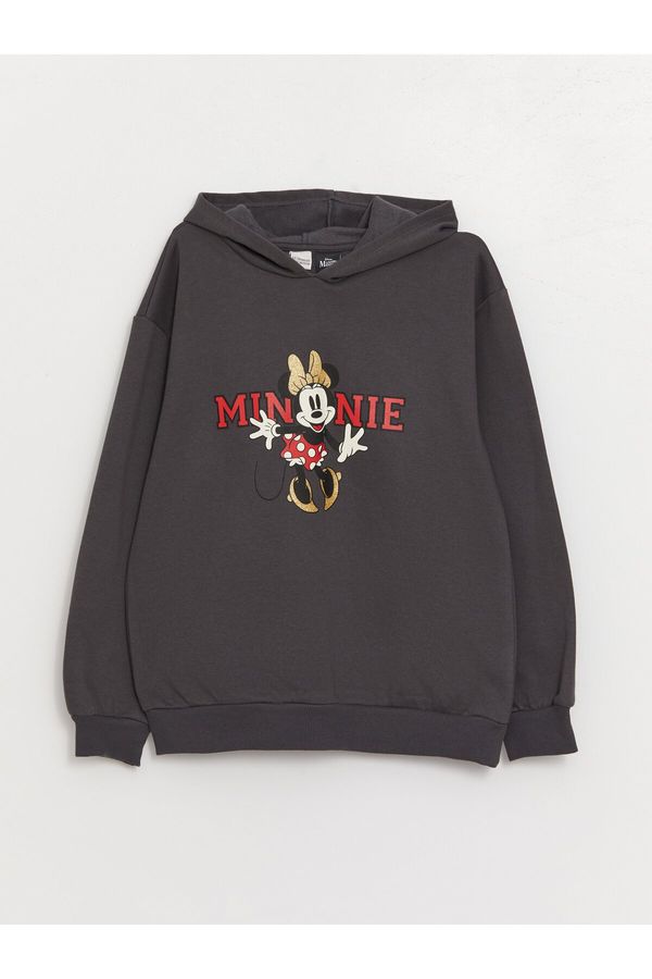 LC Waikiki LC Waikiki Minnie Mouse Printed Long Sleeve Girls' Hoodie