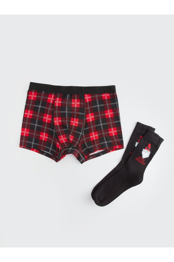 LC Waikiki LC Waikiki New Year's Themed Men's Boxers and Socks