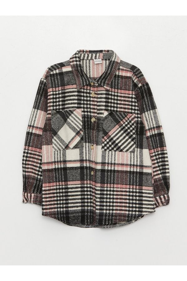 LC Waikiki LC Waikiki Plaid Long Sleeve Girl's Shirt Jacket