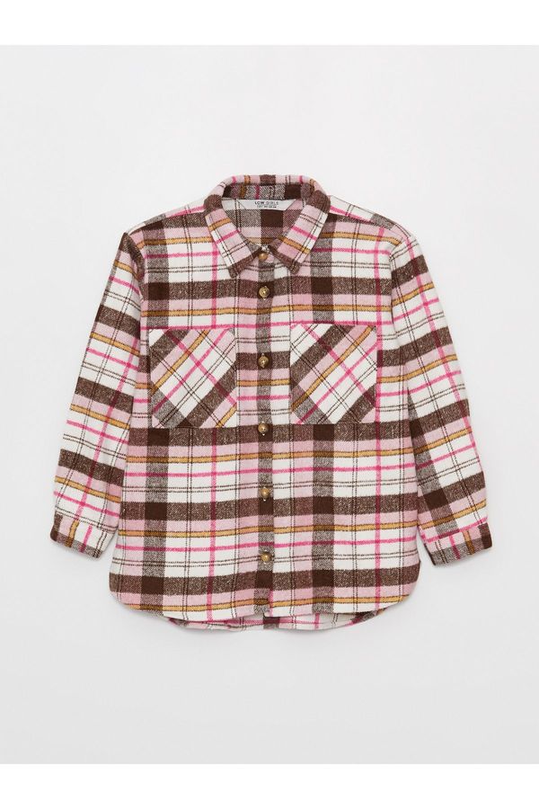 LC Waikiki LC Waikiki Plaid Long Sleeve Girl's Shirt Jacket