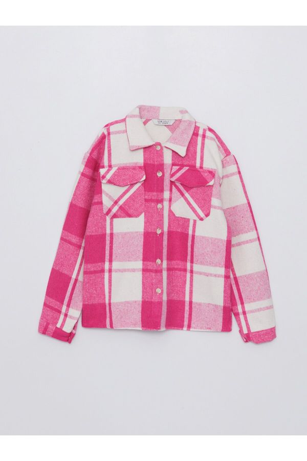 LC Waikiki LC Waikiki Plaid Long Sleeve Girl's Shirt Jacket