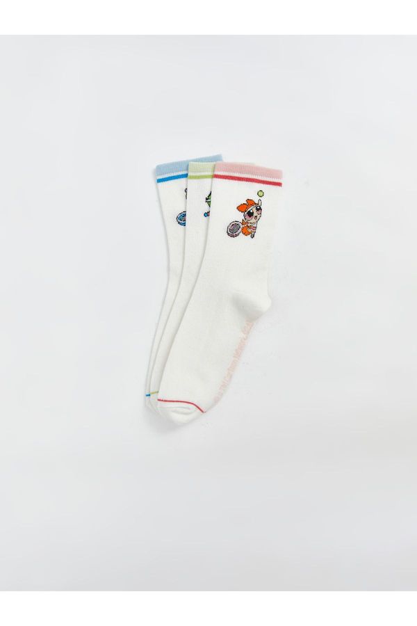 LC Waikiki LC Waikiki Powerpuff Girls Printed Women's Socks 3 Pack