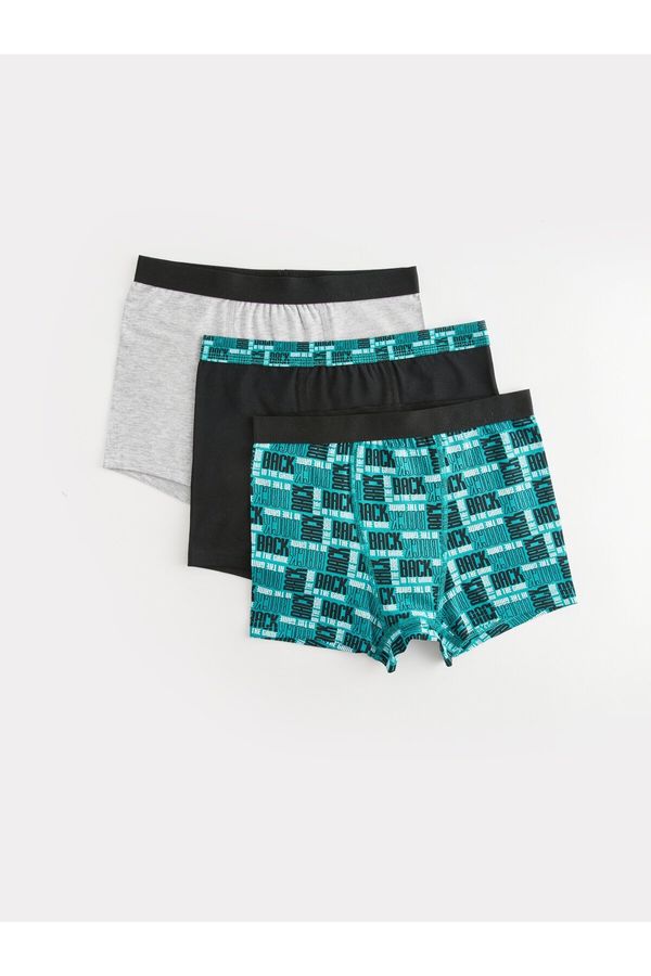 LC Waikiki LC Waikiki Printed Cotton Boy's Boxer Set of 3