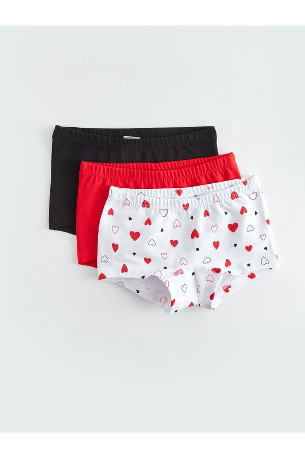 LC Waikiki LC Waikiki Printed Cotton Girl's Boxer Set of 3