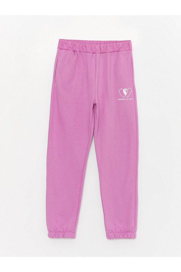 LC Waikiki LC Waikiki Printed Girls' Jogger Sweatpants with Elastic Waist