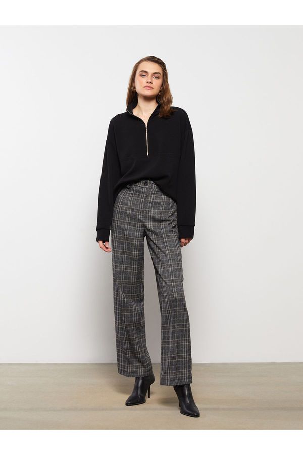 LC Waikiki LC Waikiki Standard Fit Plaid Women's Trousers