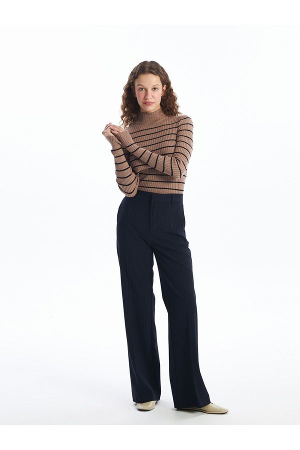 LC Waikiki LC Waikiki Standard Fit Striped Wide Leg Women's Trousers