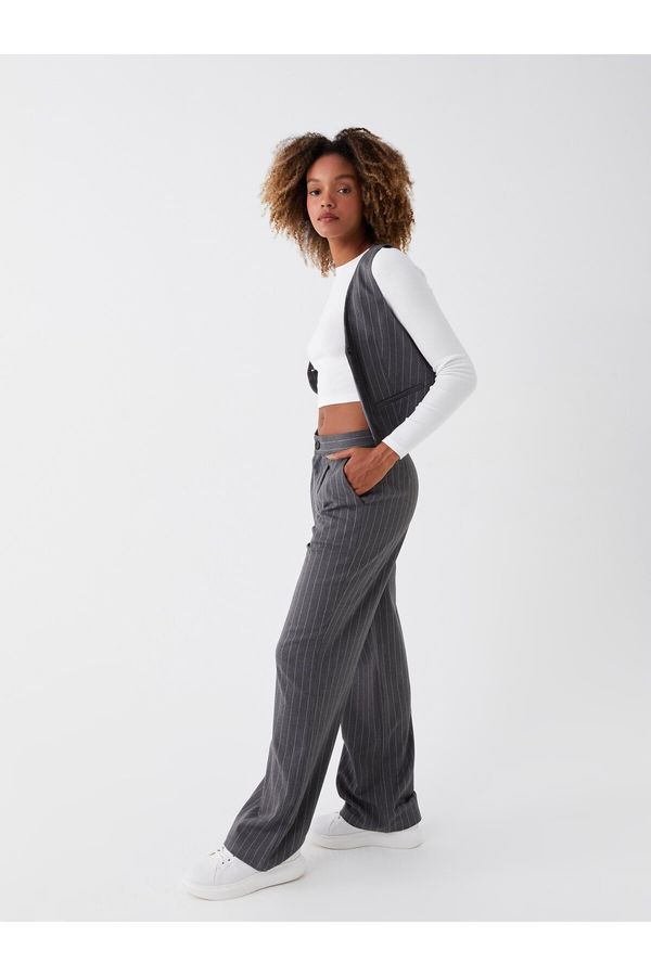 LC Waikiki LC Waikiki Standard Fit Striped Wide Leg Women's Trousers