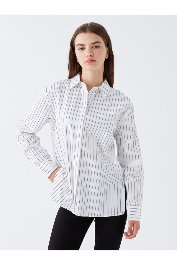 LC Waikiki LC Waikiki Striped Long Sleeve Poplin Women's Shirt