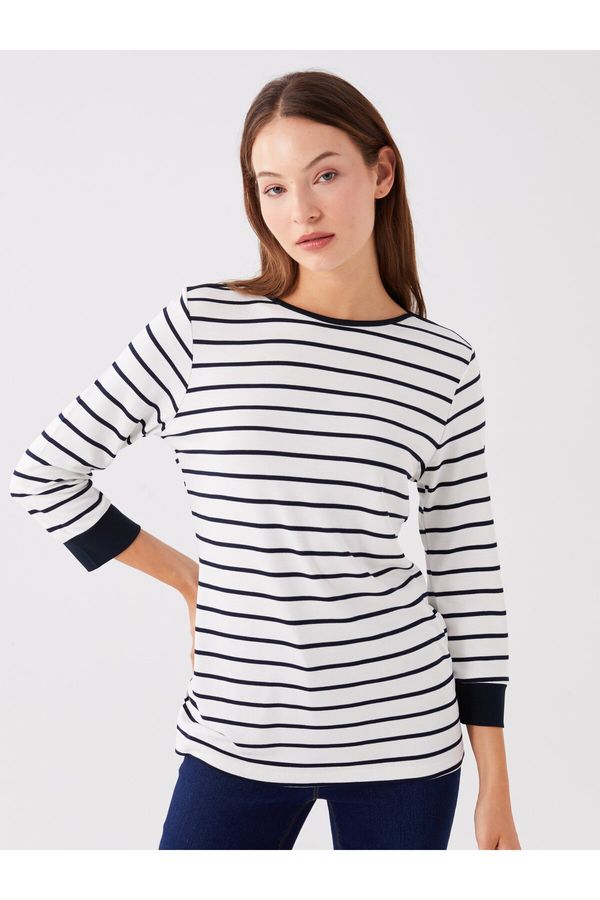 LC Waikiki LC Waikiki Women's Boat Neck Striped T-Shirt