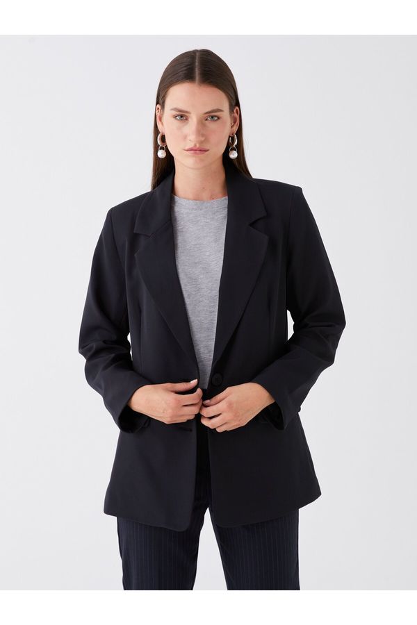 LC Waikiki LC Waikiki Women's Plain Long Sleeve Crepe Blazer Jacket