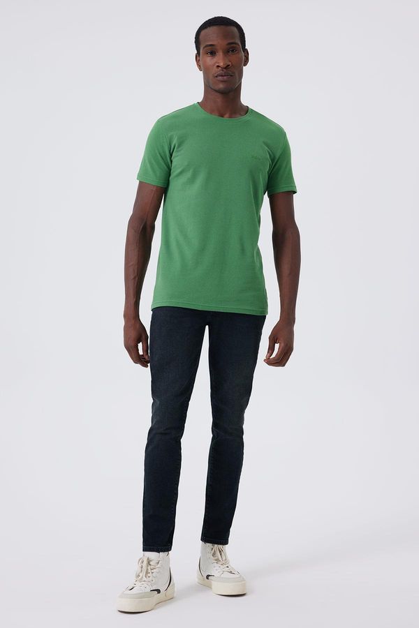 Lee Cooper Lee Cooper Men's Twingos 6 Pique O Neck T-Shirt Green
