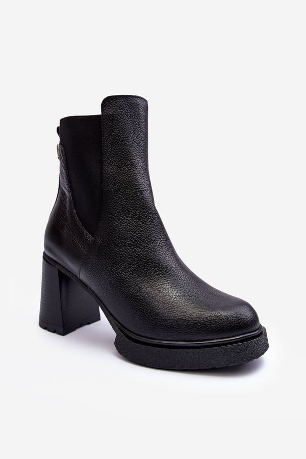 LEMAR LEMAR Leather Boots On Heel Black Liresa