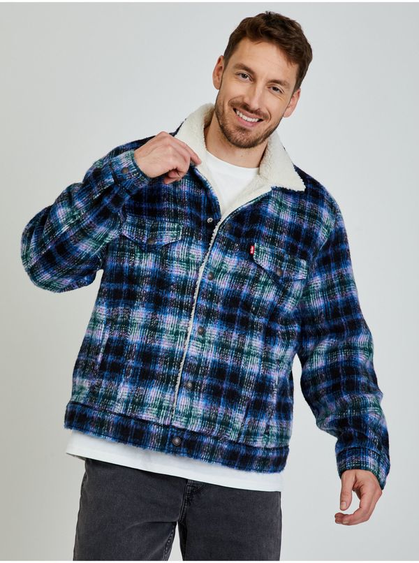 Levi's® Levi&#39;s Blue men&#39;s checkered shirt jacket with wool blend Levi&#39;s - Men&#39;s®