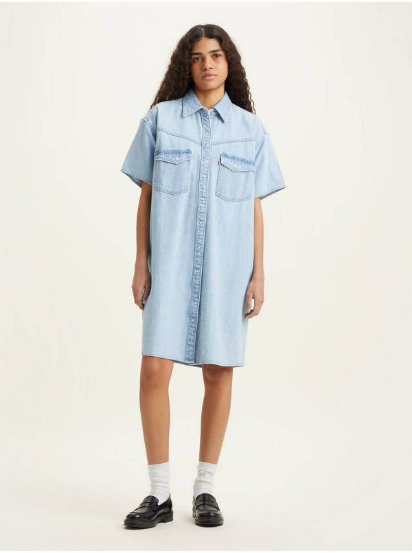 Levi's® Levi&#39;s Light Blue Denim Shirt Dress Levi&#39;s® Elowen Western - Women