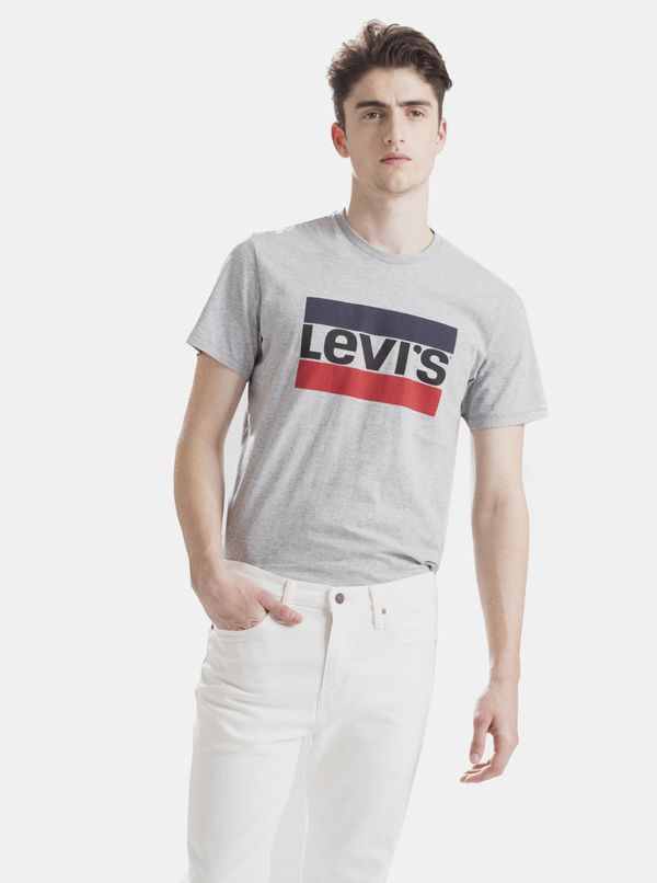 Levi's® Levi&#39;s Men&#39;s Grey T-Shirt with Levi&#39;s® Print - Men&#39;s