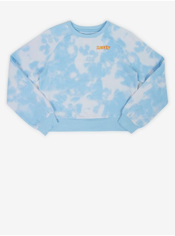 Levi's® Levi&#39;s White-Blue Kids Batik Sweatshirt Levi&#39;s® - Girls