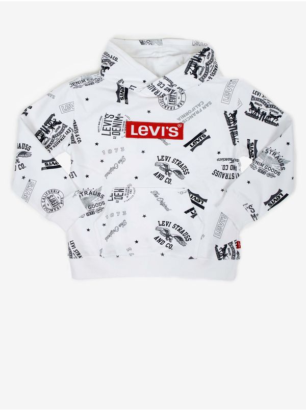 Levi's® Levi&#39;s White Kids Patterned Hoodie Levi&#39;s® - Boys