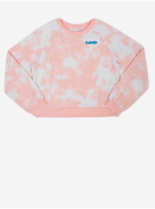 Levi's® Levi&#39;s White-Pink Girly Batik Sweatshirt Levi&#39;s® - Girls