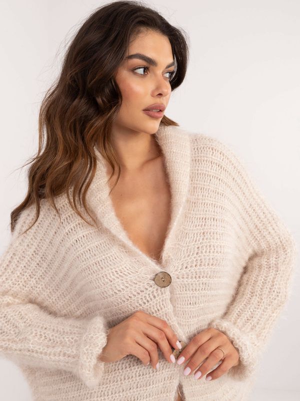 Fashionhunters Light beige oversize sweater OCH BELLA