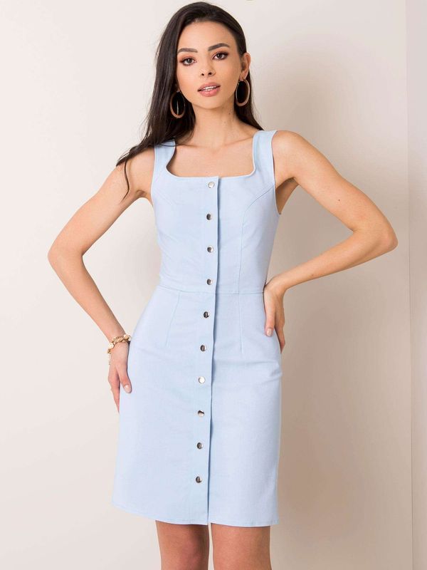 Fashionhunters Light blue cotton dress