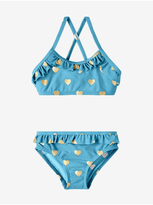 name it Light blue patterned swimsuit for girls name it Zuma - Girls