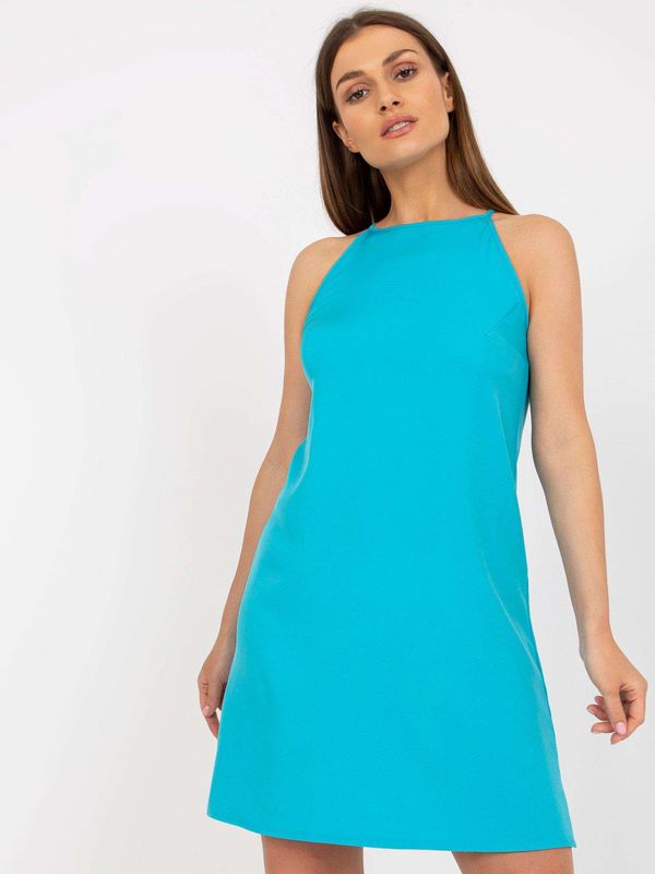 Fashionhunters Light blue sleeveless mini dress RUE PARIS