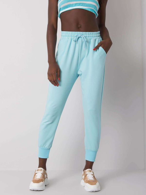 Fashionhunters Light blue women's cotton pants