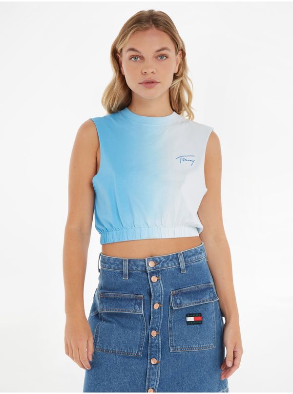 Tommy Hilfiger Light Blue Womens Crop Top Tommy Jeans - Women