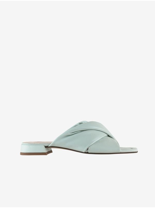 Högl Light blue women's leather slippers on heel Högl Cathryn - Women's