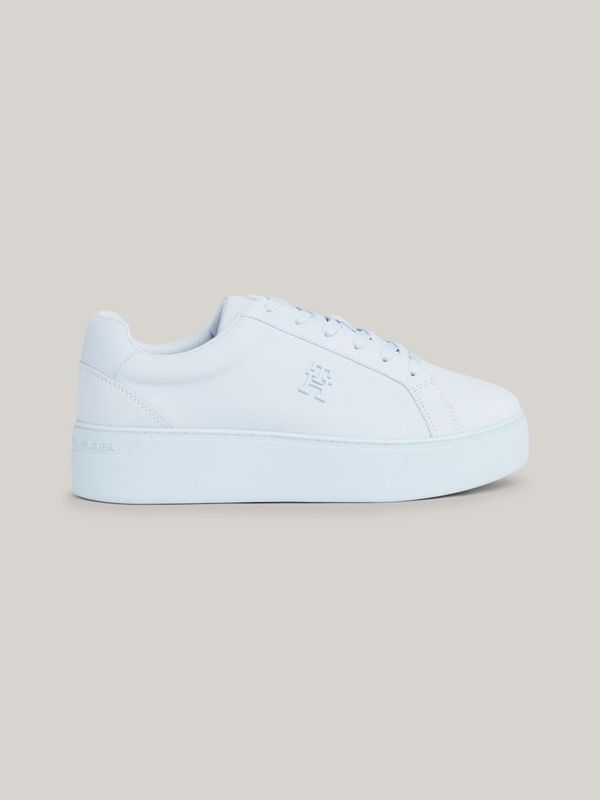 Tommy Hilfiger Light blue women's leather sneakers Tommy Hilfiger