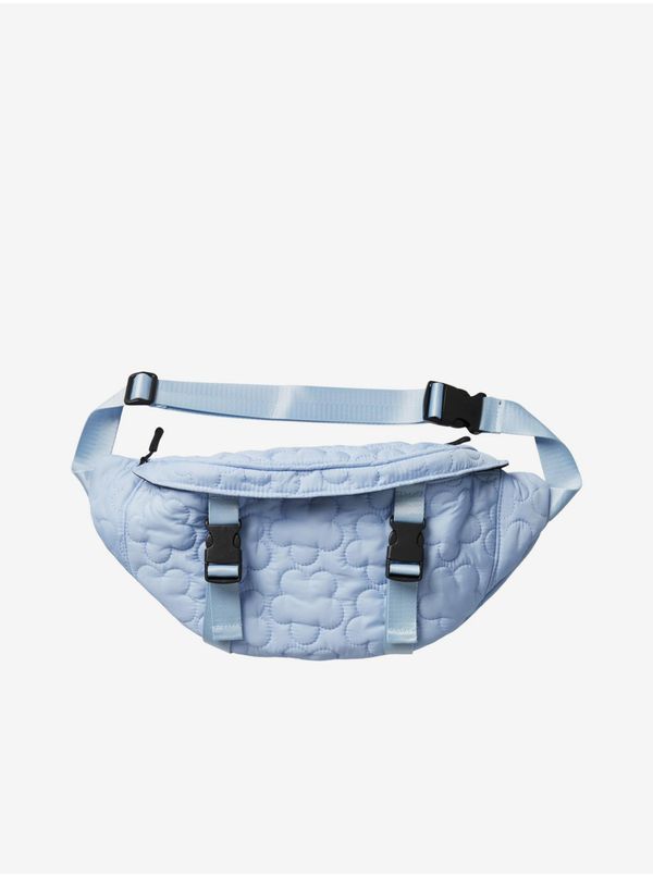 Pieces Light Blue Women's Quilted Waist Bag Pieces Bianca - Women