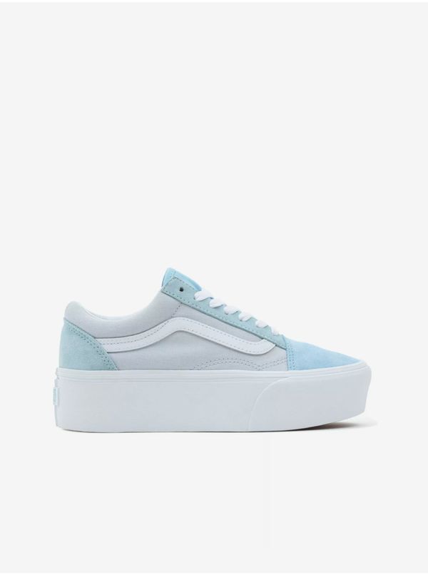 Vans Light blue womens suede sneakers on the platform VANS Old Skool - Women