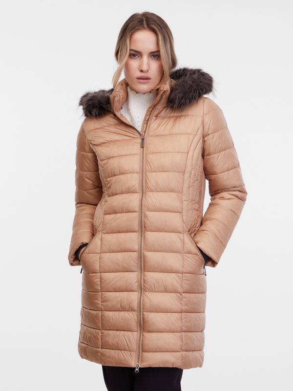 Orsay Light brown women's quilted coat ORSAY