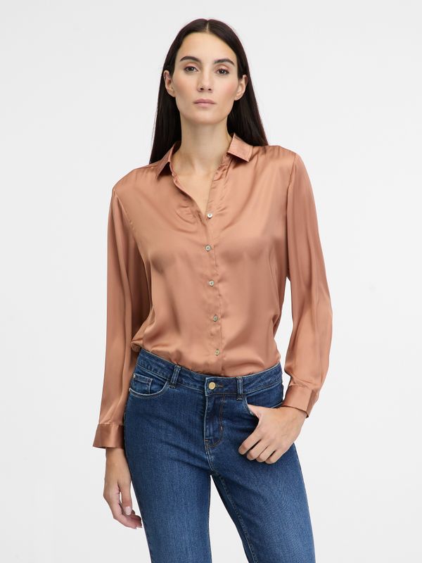 Orsay Light brown women's shirt with collar ORSAY - Women's