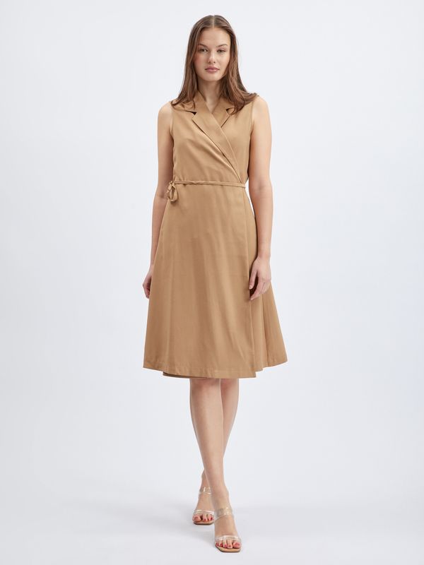 Orsay Light brown women's wrap dress ORSAY