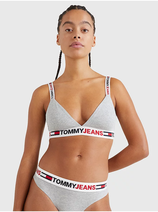 Tommy Hilfiger Light gray womens brindle bra Tommy Jeans - Women