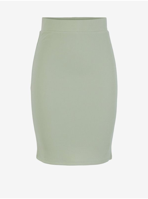 Pieces Light Green Pencil Skirt Pieces Sara - Women's