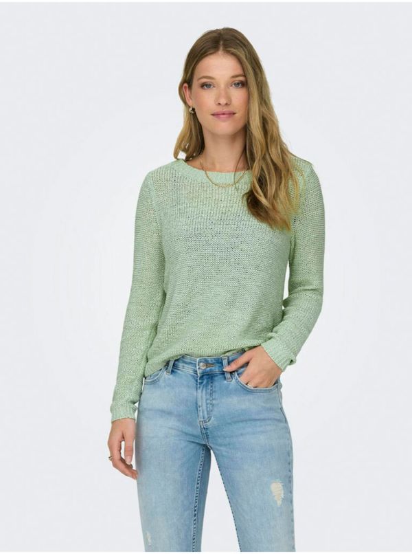 Only Light green women's basic sweater ONLY Geena - Women