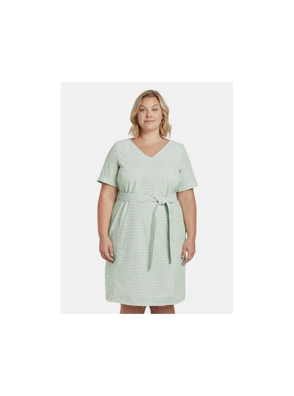 Tom Tailor Light green women's striped dress My True Me Tom Tailor - Women's