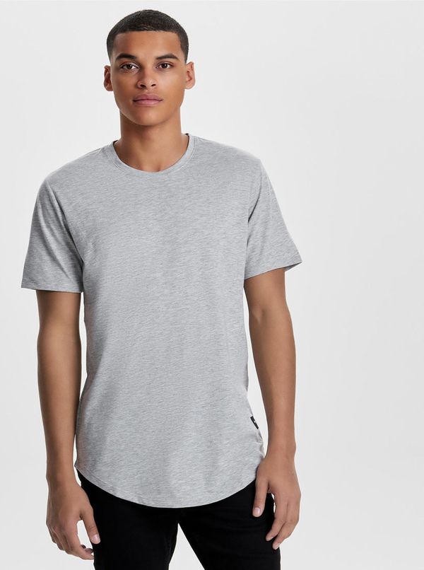 Only Light Grey Annealed Basic T-Shirt ONLY & SONS Matt - Men