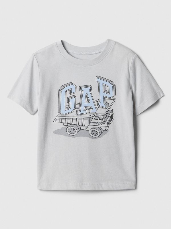 GAP Light grey boys' T-shirt with GAP print